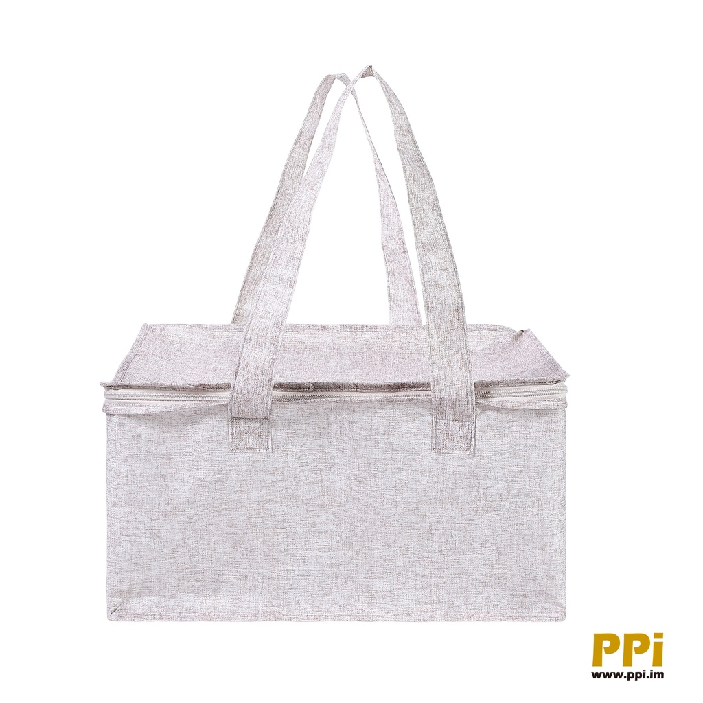 [MS220095J1] Recycled linen pattern non-woven storage bag for throw and blanket (50pc pack)