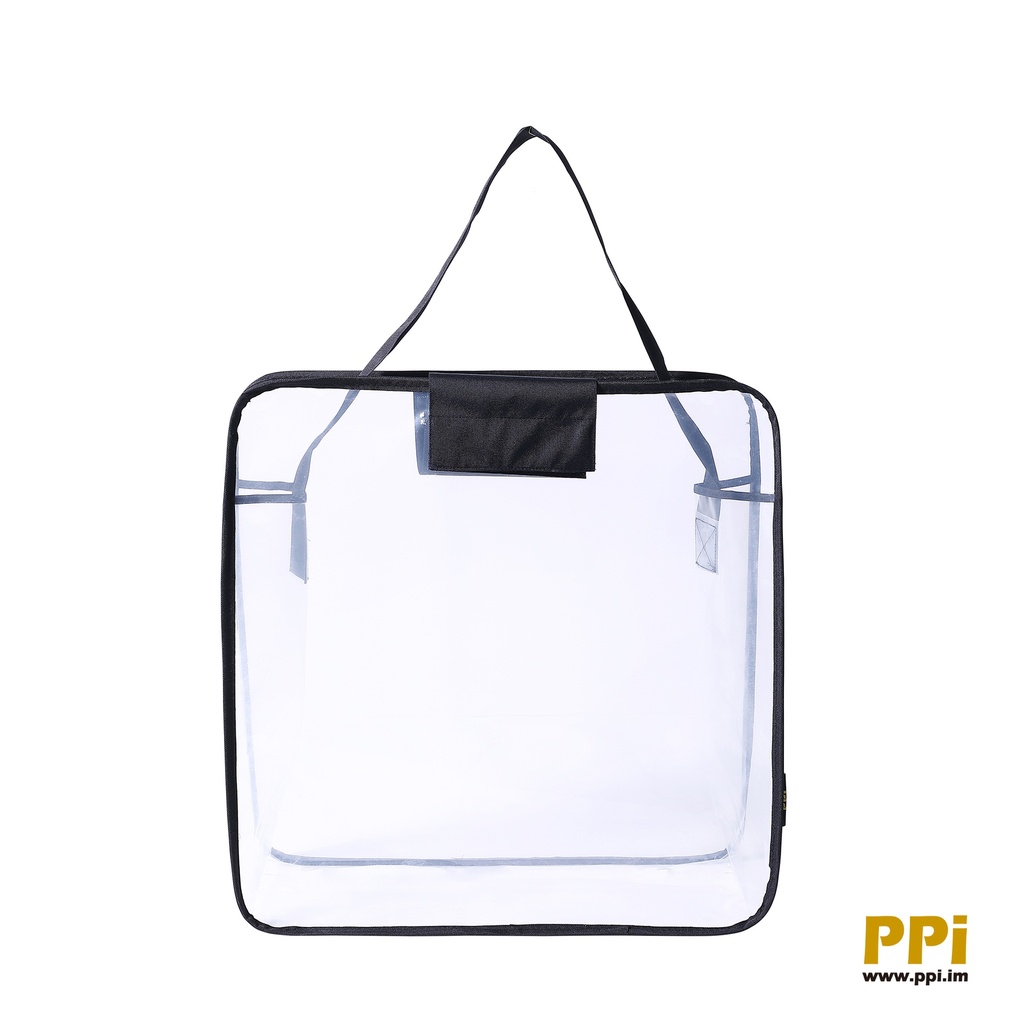 [MS220095A1] Recycled PEVA bag for comforter with recycled fabric trim/handle/top (50pc pack)